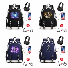28 Styles Naruto Cosplay Anime USB Charging Laptop Backpack School Bag