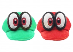 2 Color Super Mario Bros Unisex Cute Decorative Anime Plush Hat Cap