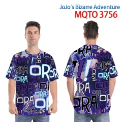 JoJo's Bizarre Adventure European Code Color Cartoon Pattern T-shirt Anime Short shirts