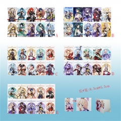 5 Styles 10PCS/SET Genshin Impact Collect Cartoon Anime Frosted Card Stickers