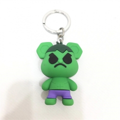 The Hulk Cosplay Cartoon Character Soft Plastic Decoration Pendant Anime Keychain (Opp Bag)