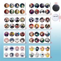 8 Styles 5.8CM 8PCS/SET Jujutsu Kaisen Collect Cartoon Anime Brooch and Pin