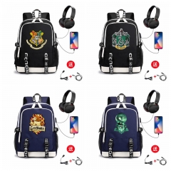 28 Styles Harry Potter Cosplay Anime USB Charging Laptop Backpack School Bag