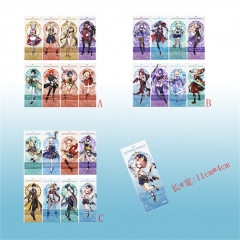 3 Styles 8PCS/SET Genshin Impact Collect Cartoon Anime Bookmark