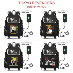8 Styles Tokyo Revengers Anime Cosplay Cartoon Canvas Colorful Backpack Bag With Data Line  Connector