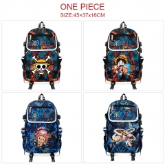 6 Styles One Piece Camouflage Flip Data Cable Anime Backpack Bag
