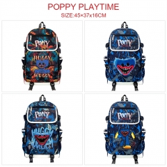 4 Styles Poppy Playtime Camouflage Flip Data Cable Anime Backpack Bag
