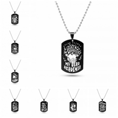 10 Styles My Hero Academia Stainless Steel Anime Necklace