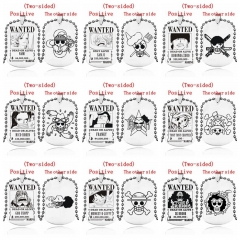 9 Styles One Piece Two-sided Stainless Steel Anime Necklace