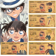5 Styles Detective Conan Anime Paper Crafts Souvenir Coin Banknotes