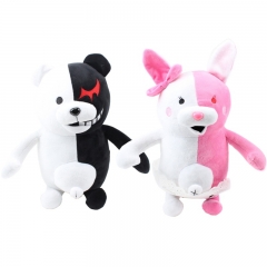 2 Styles 25-40 CM Danganronpa: Trigger Happy Havoc Black and White Bear Pink and White Rabbit Plush Cartoon Toy Doll