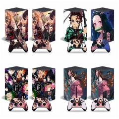14 Styles Demon Slayer: Kimetsu no Yaiba Skin Stickers Removable Cover PVC Stickers For Xbox Series X Console and 2 Controllers