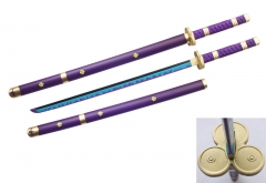 100CM One Piece Purple Color PU Anime Sword Weapon ( Plastic Scabbard + PU Sword + EVA Tsuba )