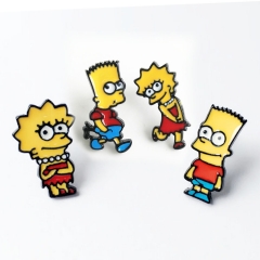 2 Styles The Simpsons Alloy Earring Fashion Jewelry Cartoon Fancy Girls Anime Earrings