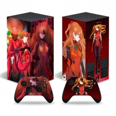 EVA/Neon Genesis Evangelion Skin Stickers Removable Cover PVC Stickers For Xbox Series X Console and 2 Controllers