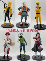 6PCS/Set Naruto Manga Cartoon Character Collectible Anime Action Figure 19cm