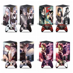 6 Styles Sexy Girls Skin Stickers Removable Cover PVC Stickers For Xbox Series X Console and 2 Controllers