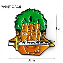 One Piece Cos Zoro Alloy Pin Anime Brooch