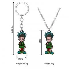 2 Styles HUNTER×HUNTER Cos GON·FREECSS Alloy Anime Keychain/Necklace