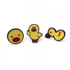 3 Styles Animal Cute Duck Alloy Earring Fashion Jewelry Cartoon Fancy Girls Anime Earrings