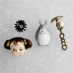 4pcs/set My Neighbor Totoro Alloy Earring Fashion Jewelry Cartoon Fancy Girls Anime Earrings