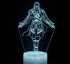 2 Styles 2 Different Bases Assassin's Creed Anime 3D Nightlight with Remote Control