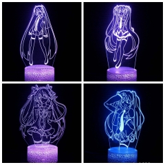 5 Styles 2 Different Bases Hatsune Miku Anime 3D Nightlight with Remote Control