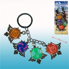 Genshin Impact Collect Cosplay Alloy Anime Keychain
