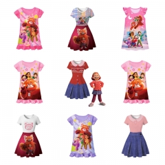 10 Styles Turning Red Cosplay Movie For Kids Girls Skirt Dress