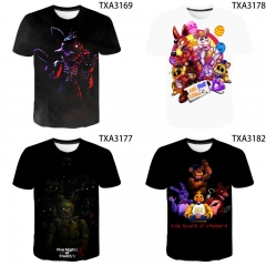 14 Styles Five Nights at Freddy's Cosplay 3D Digital Print Anime T shirt