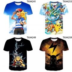 25 Styles Pokemon Cosplay 3D Digital Print Anime T shirt