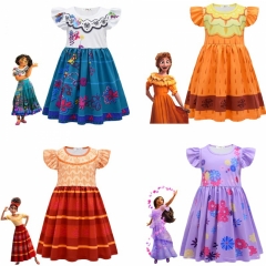 5 Styles Encanto Cosplay Movie For Kids Girls Skirt Dress