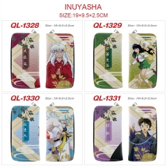 7 Styles Inuyasha Cartoon Character Anime PU Zipper Wallet Purse