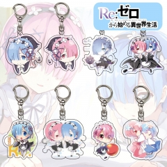 17 Styles Re: Zero/ Re:Life In A Different World From Zero Anime Acrylic Keychain