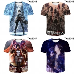 25 Styles Attack On Titan Cosplay 3D Digital Print Anime T shirt