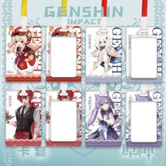 12 Styles Genshin Impact Anime Card Holder Bag