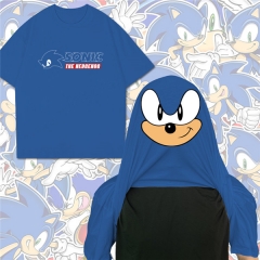 Sonic the Hedgehog Funny Pattern Cosplay Color Printing Anime T shirt