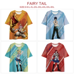 6 Styles Fairy Tail Cosplay 3D Digital Print Milk Fiber Materials Anime T-shirt