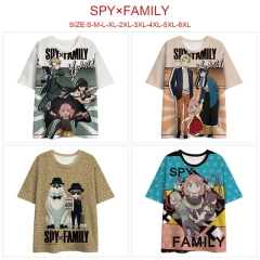 4 Styles SPY×FAMILY Cosplay 3D Digital Print Milk Fiber Materials Anime T-shirt