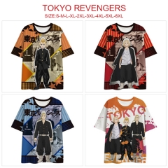 5 Styles Tokyo Revengers Cosplay 3D Digital Print Milk Fiber Materials Anime T-shirt