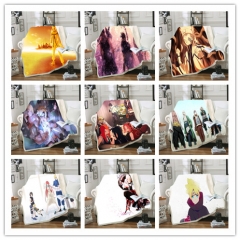10 Styles 2 Sizes Naruto Double Layer Anime Blanket