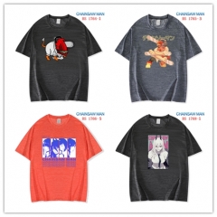 6 Styles 6 Color Chainsaw Man Cartoon Pattern T-shirt Anime Short shirts