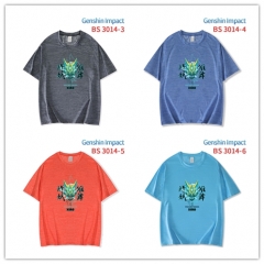 6 Styles 6 Color Genshin Impact Cartoon Pattern T-shirt Anime Short shirts