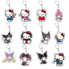14 Styles Hello Kitty Cartoon Cute Acrylic Anime Keychain