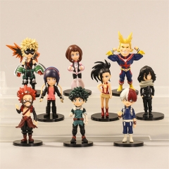9PCS/Set Boku no Hero Academia/My Hero Academia Character Collection Model Toy Anime PVC Figure