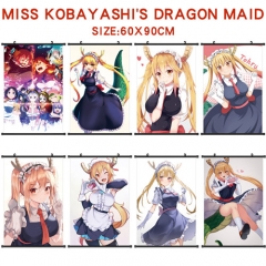 10 Styles Miss Kobayashi's Dragon Maid Anime Wall Scroll Wallscrolls（60*90cm)）