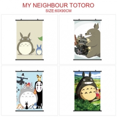 4 Styles My Neighbor Totoro Anime Wall Scroll Wallscrolls（60*90cm)）