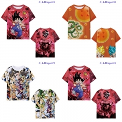 3 Styles Dragon Ball Z Microfiber Material Cartoon Anime T-shirt