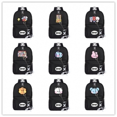 13 Styles K-POP BTS Bulletproof Boy Scouts Backpack Bag Cartoon Character Pattern Anime Bags