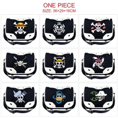 9 Styles One Piece Color-block Leather Anime Cosplay Cartoon PU Diagonal Package Bag